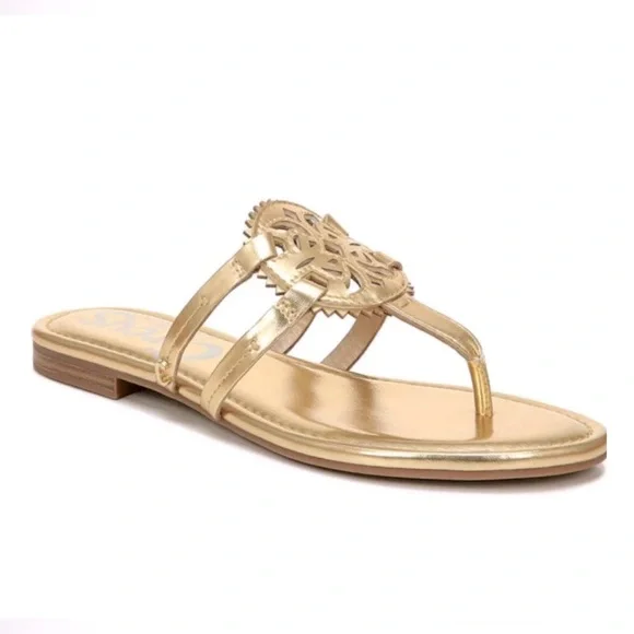 Circus by Sam Edelman Clarissa Caylie Gold Ankle-Strap Sandal Size 4 NIB - Picture 1 of 6